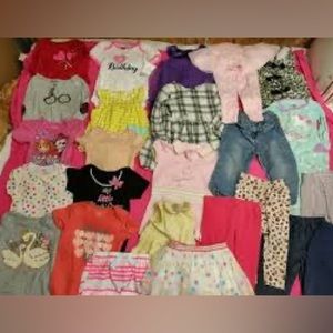 newborn to 5t( (20 items)  Shirts, pants, onesie, footie sleepers $30.00